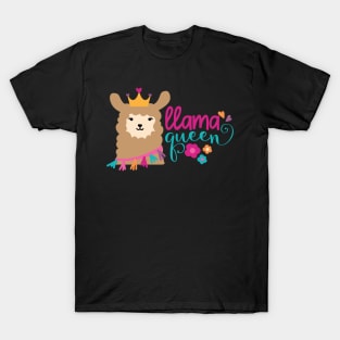 Cool Llama Queen Design T-Shirt